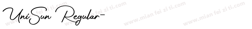 UniSun Regular字体转换